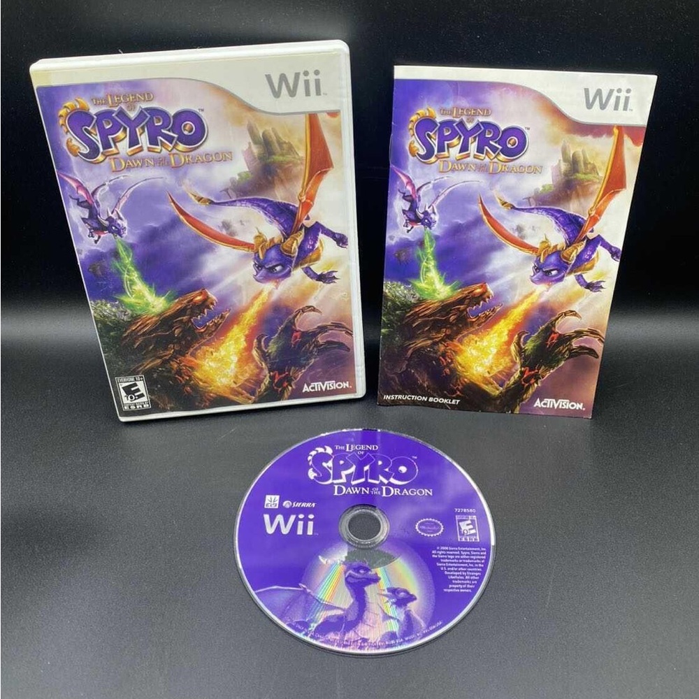 Nintendo Wii Spyro Dawn of the Dragon Video Game with Manual Tested Works